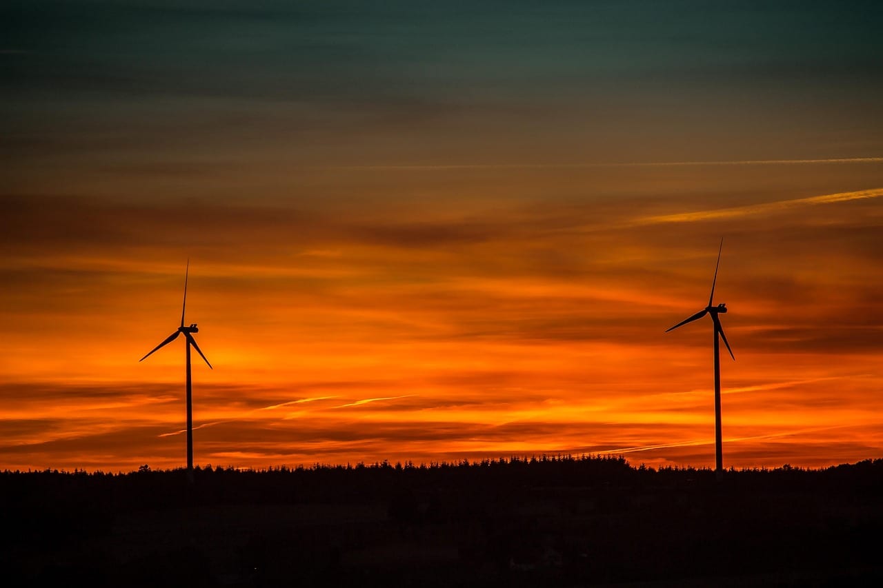 sunset, windmills, silhouettes, dusk, twilight, afterglow, orange skies, wind energy, renewable energy, wind power, wind turbines, nature, sky, clouds, atmospheric, wind energy, wind energy, renewable energy, renewable energy, renewable energy, renewable energy, renewable energy, wind power, wind turbines