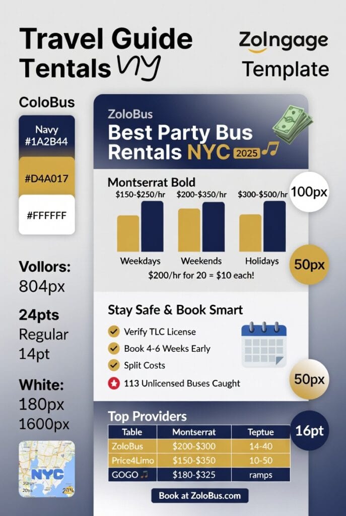 Infographic best party bus rentals NYC