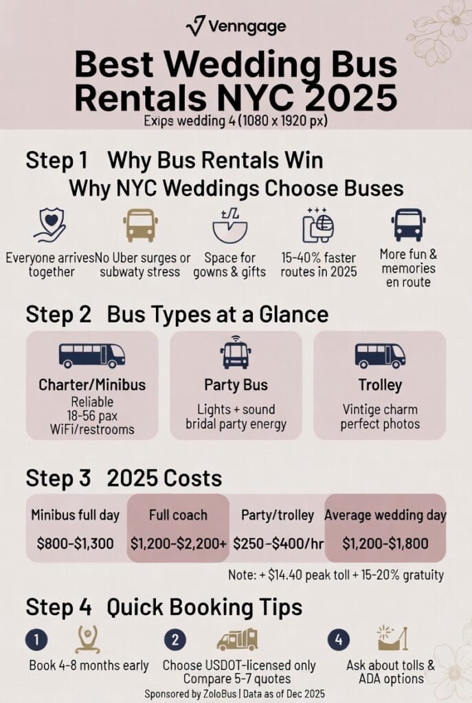 Infographic best wedding bus rentals NYC