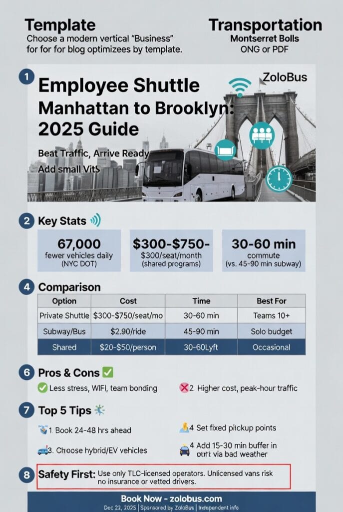 employee shuttle Manhattan to Brooklyn
