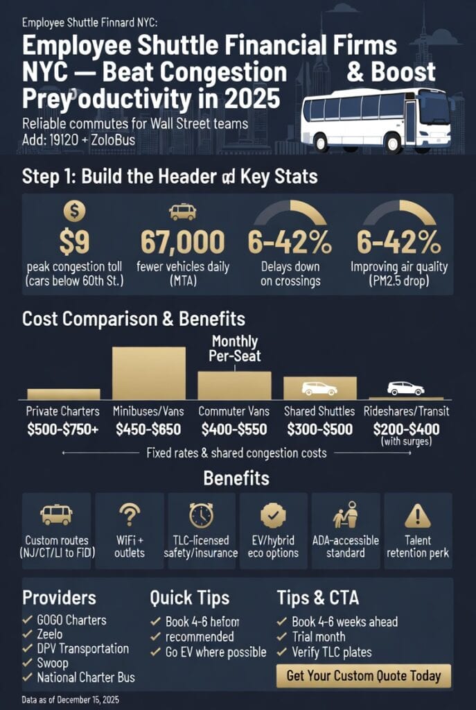 Infographic employee shuttle financial firms NYC