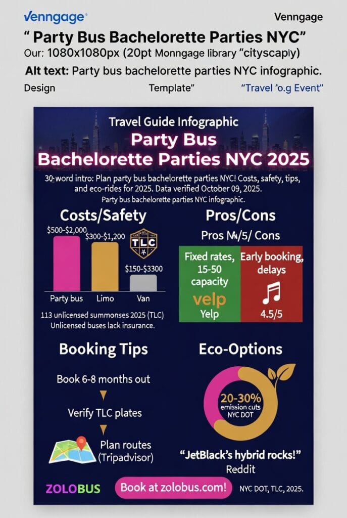 Infographic party bus bachelorette parties NYC