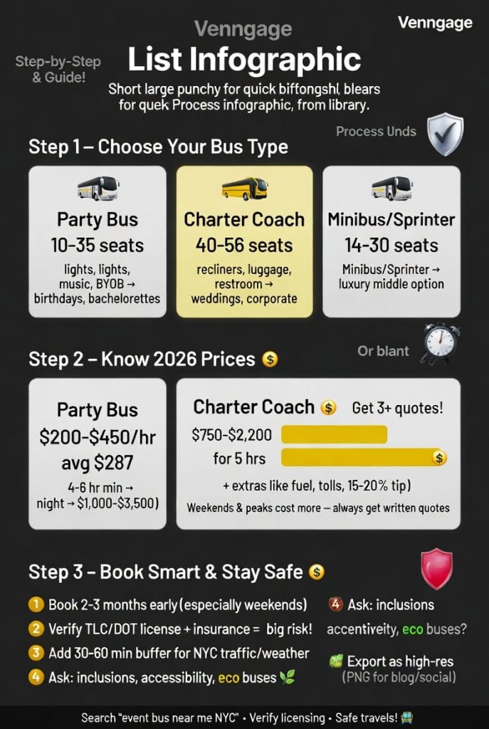 Infographic event bus near me NYC