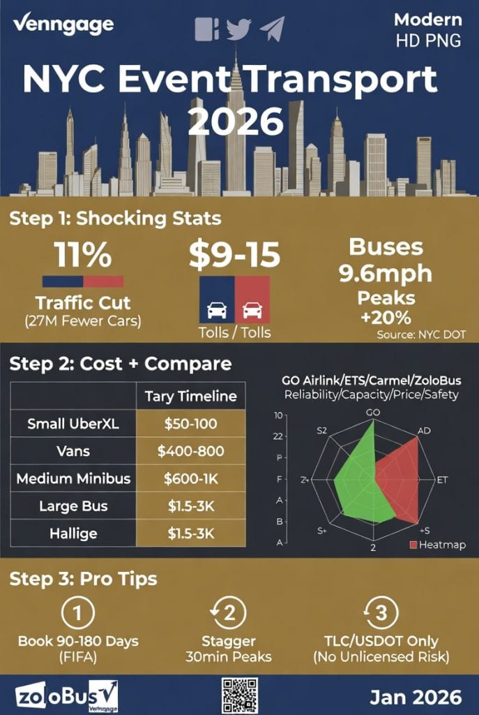 Infographic how to plan event transportation NYC