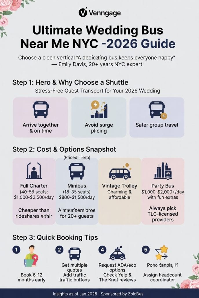 Infographic wedding bus near me NYC