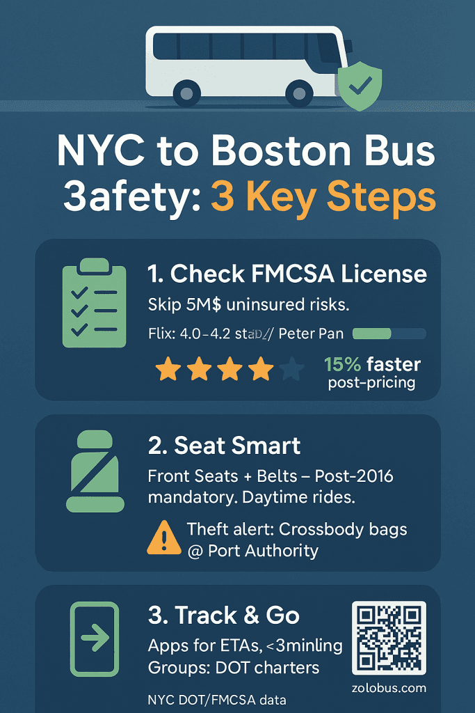 Infographic NYC to Boston bus safety tips
