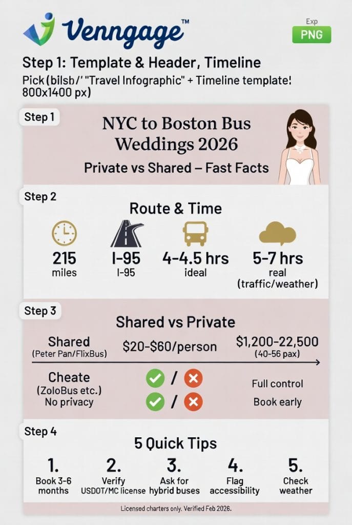 Infographic NYC to Boston bus weddings