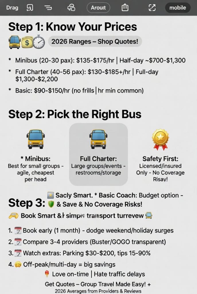 Infographic affordable bus rental nyc