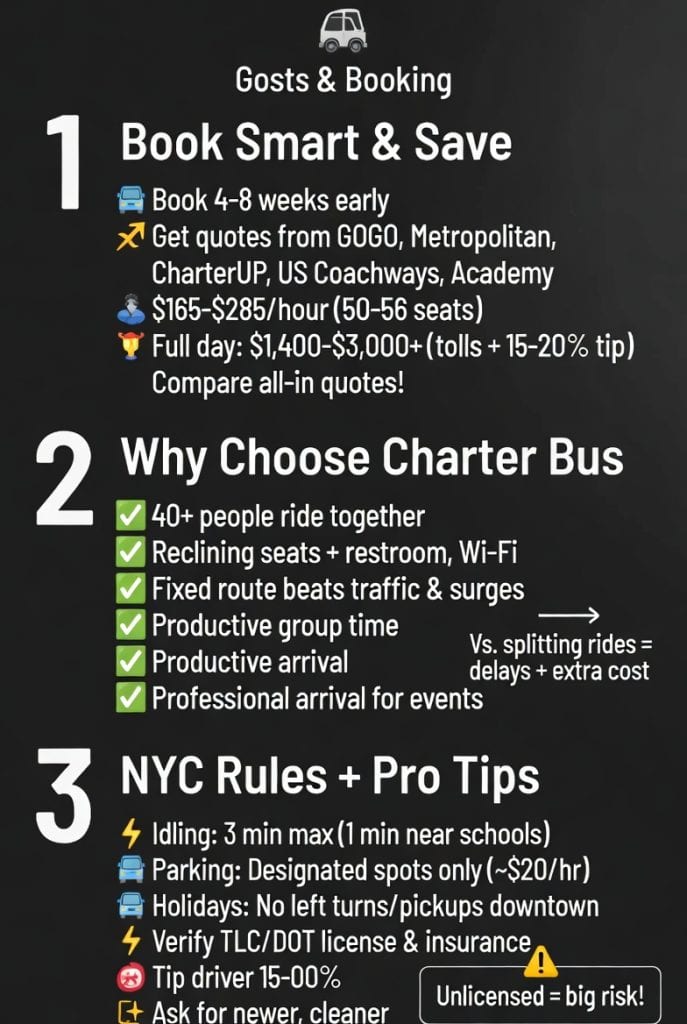 Infographic coach charter bus rental nyc for events