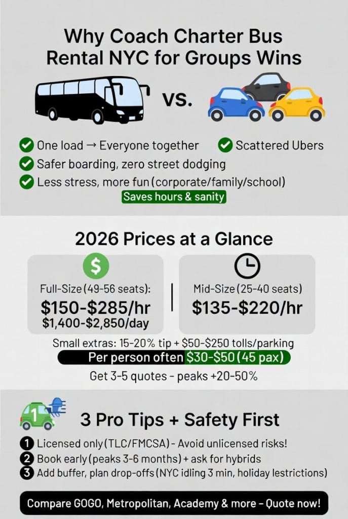 Infographic coach charter bus rental nyc for groups