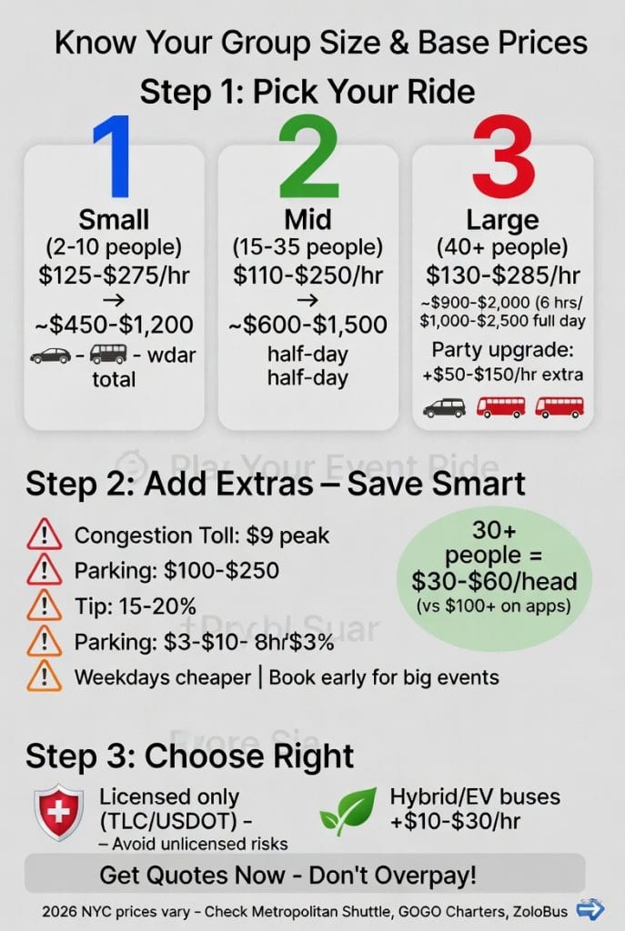 Infographic how much is event transportation in nyc
