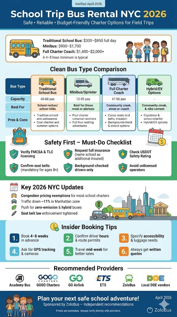 Infographic School Trip Bus Rental NYC