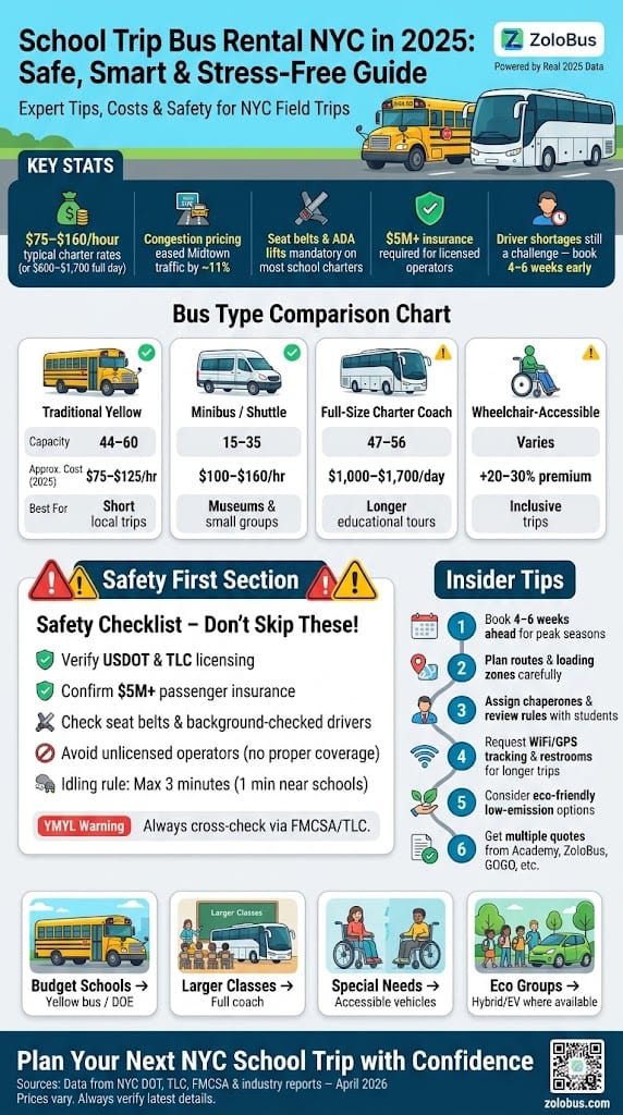 Infographic School Trip Bus Rental NYC