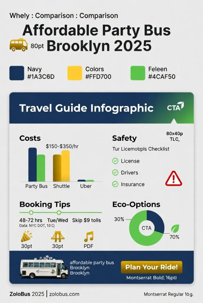 Infographic affordable party bus Brooklyn