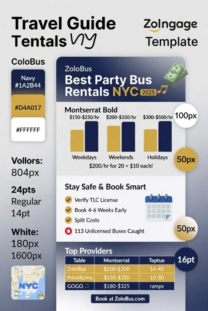 Infographic best party bus rentals NYC