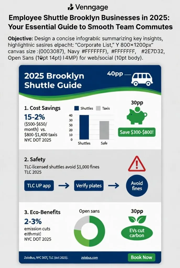 Infographic employee shuttle Brooklyn businesses