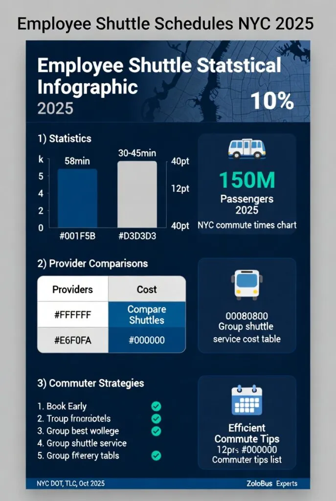 Employee Shuttle Schedules NYC: Your 2025 Guide to Effortless Corporate Commutes 4 Infographic employee shuttle schedules NYC