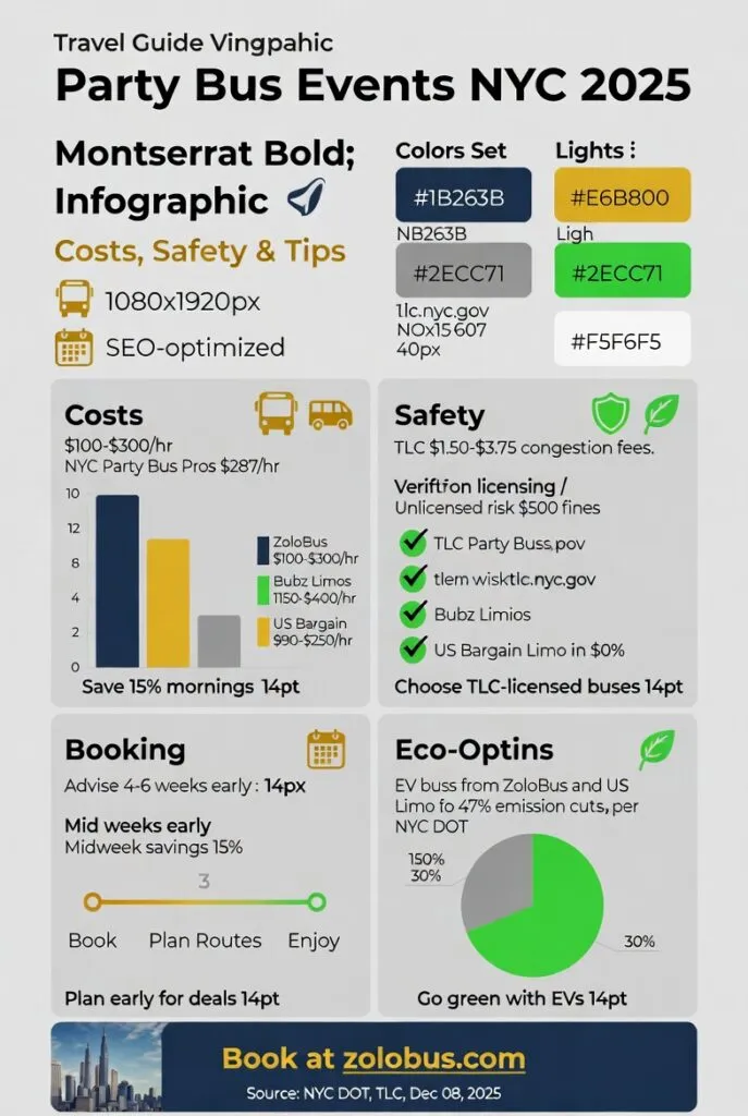 Infographic party bus events NYC 2025