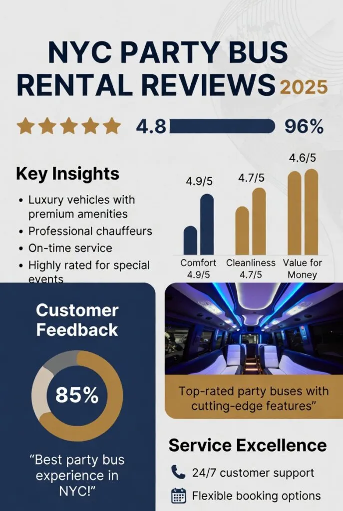 Infographic party bus rental reviews NYC