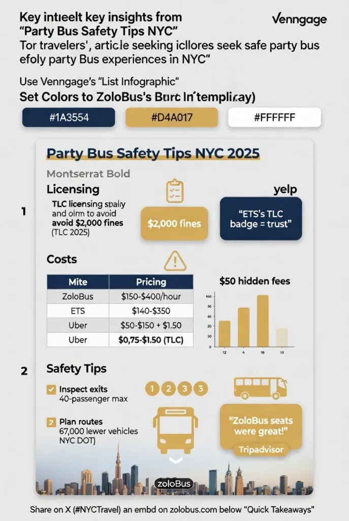 Infographic party bus safety tips NYC