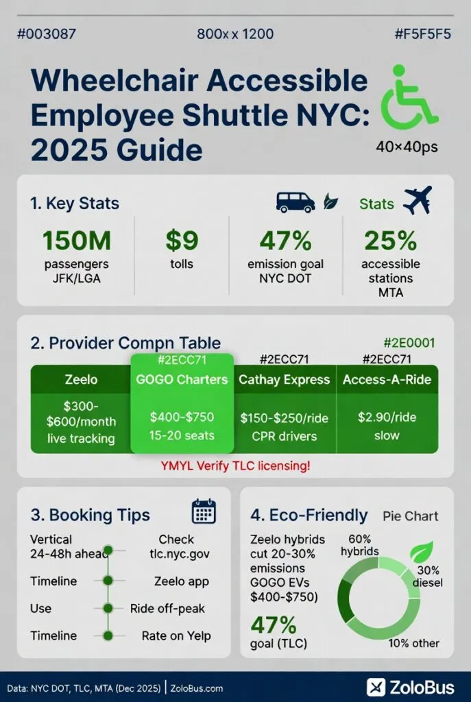 Infographic wheelchair accessible employee shuttle NYC