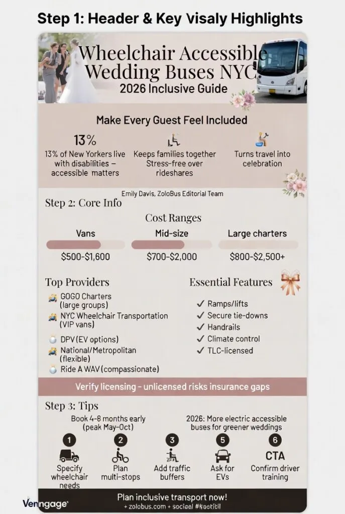 Infographic wheelchair accessible wedding buses NYC
