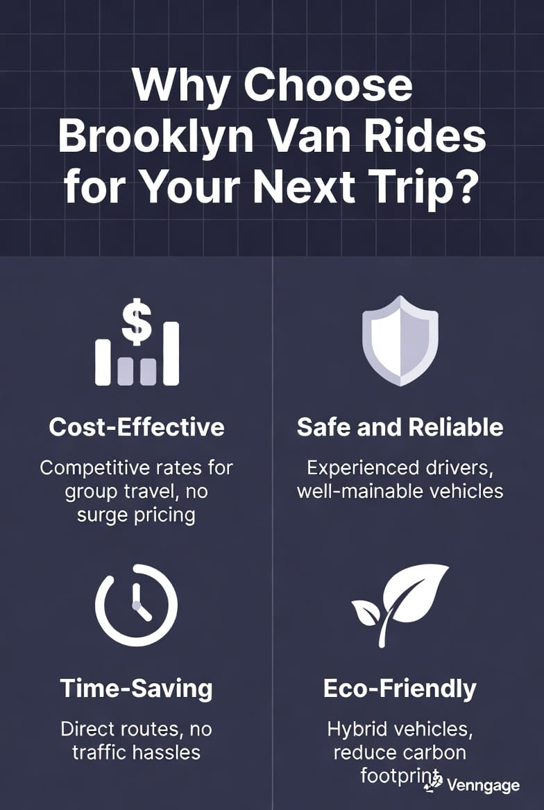 Infographic shared van ride tips Brooklyn