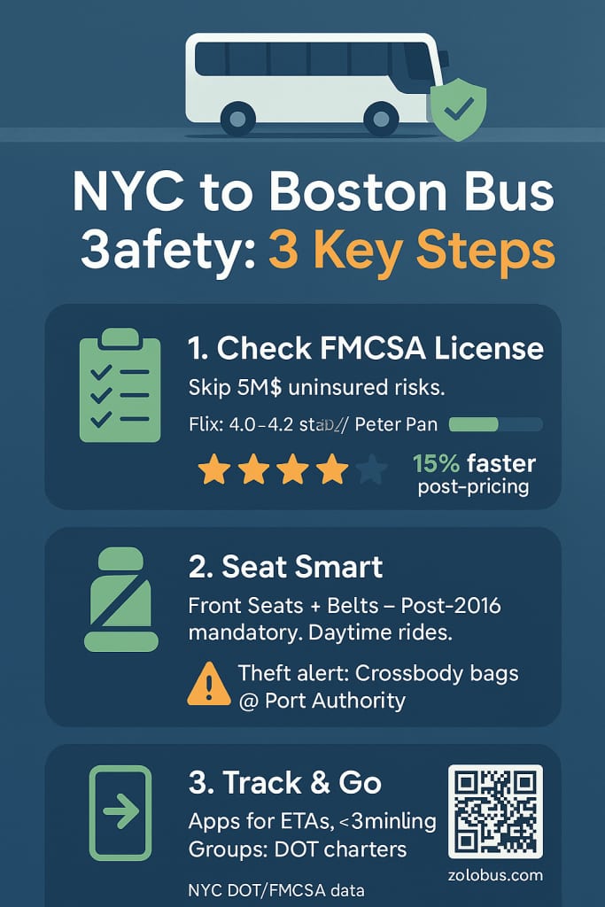 NYC to Boston Bus Safety Tips 2026: Real Talk from the Road 4 Infographic NYC to Boston bus safety tips