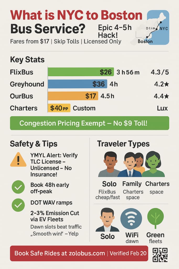 Ultimate Essential Guide: What is NYC to Boston Bus Service – Your Trusted 2026 Roadmap 4 Infographic what is NYC to Boston bus service