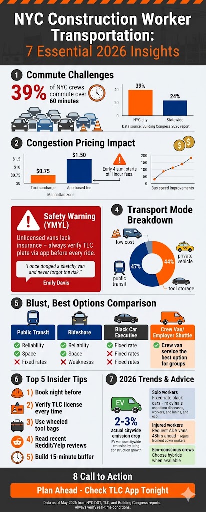 Infographic NYC construction worker transportation