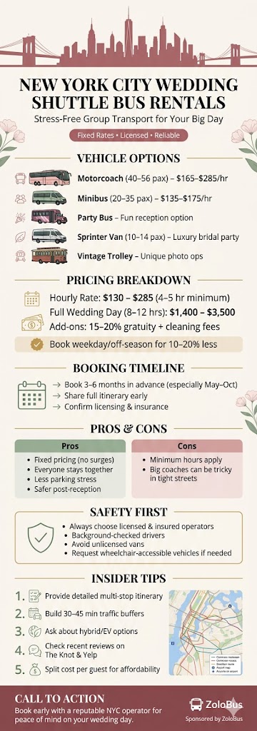 New York City Wedding Shuttle Bus Rentals: 7 Honest Findings, 2026 5 Infographic New York City Wedding Shuttle Bus Rentals