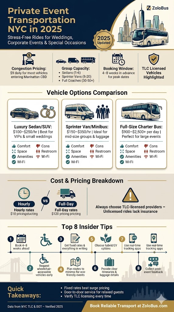 Private Event Transportation NYC: Your Complete 2026 Guide 4 Infographic Private Event Transportation NYC