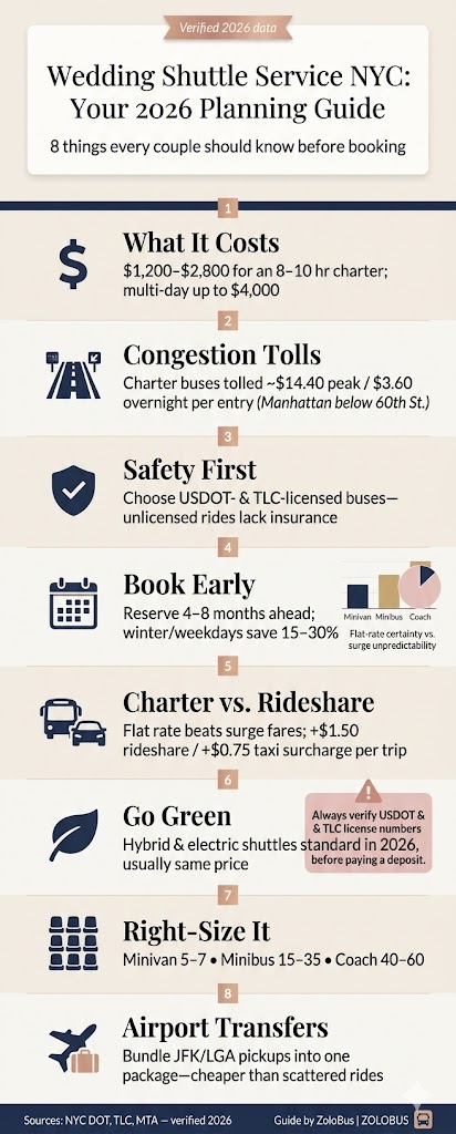 Infographic Wedding Shuttle Service NYC
